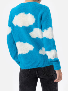 Damenpullover Queen aus Alpaka-Mischung mit Tra le Nuvole-Stickerei