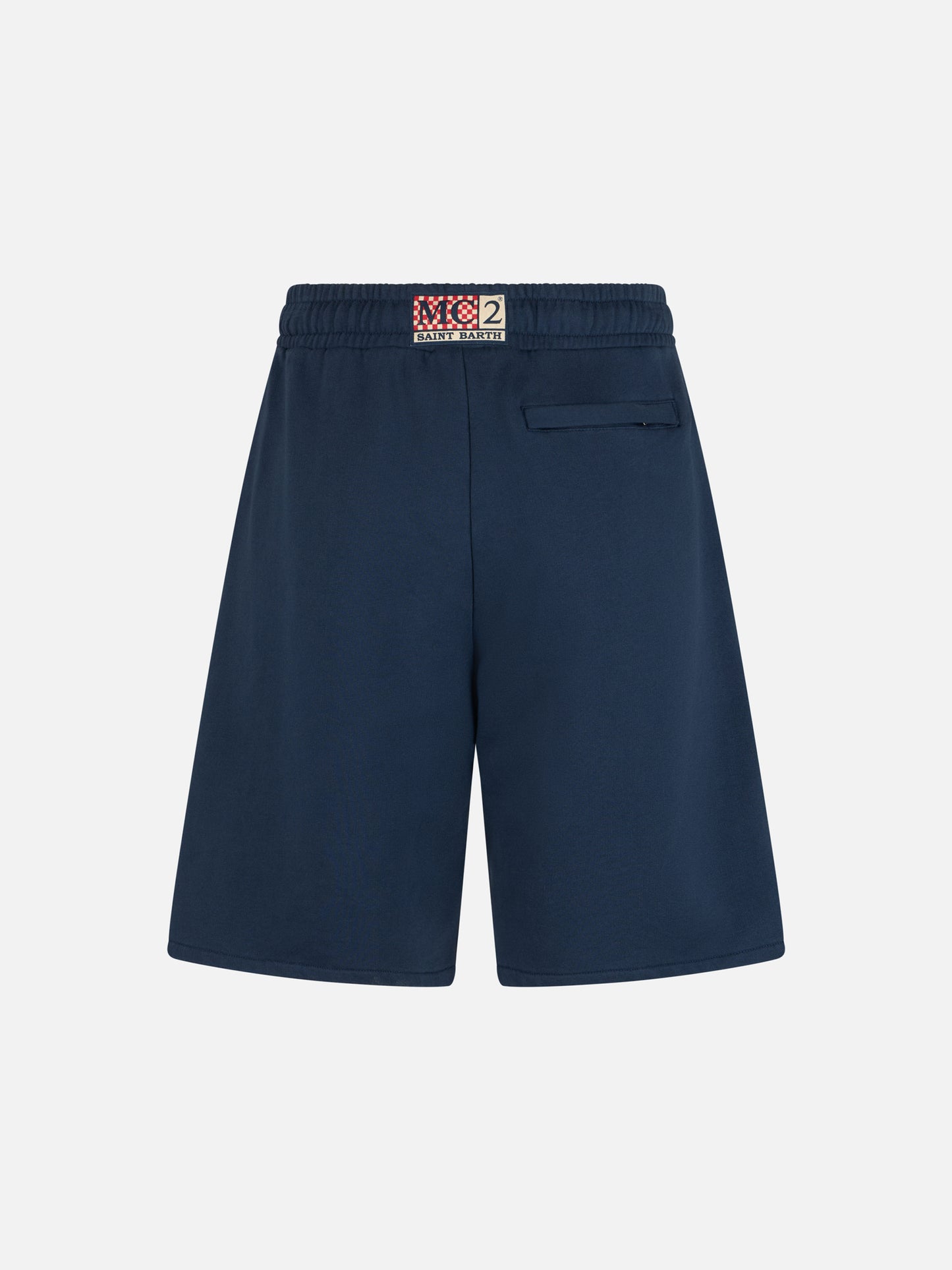 Marineblaue Bermudashorts aus Baumwollfleece von Randle
