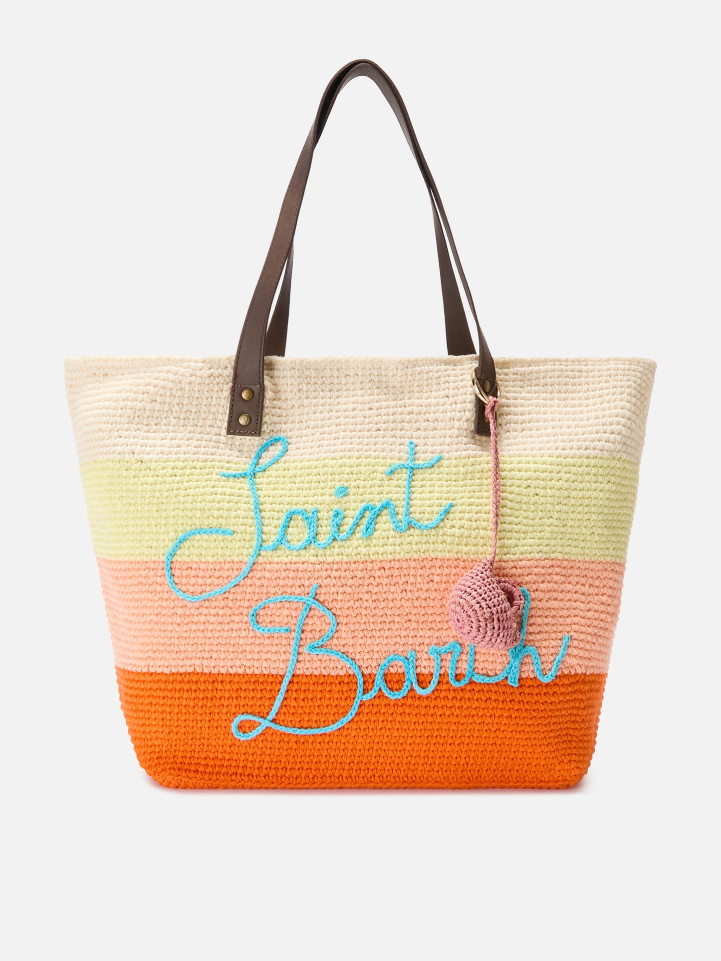 Bag Charm with mini bag in raffia