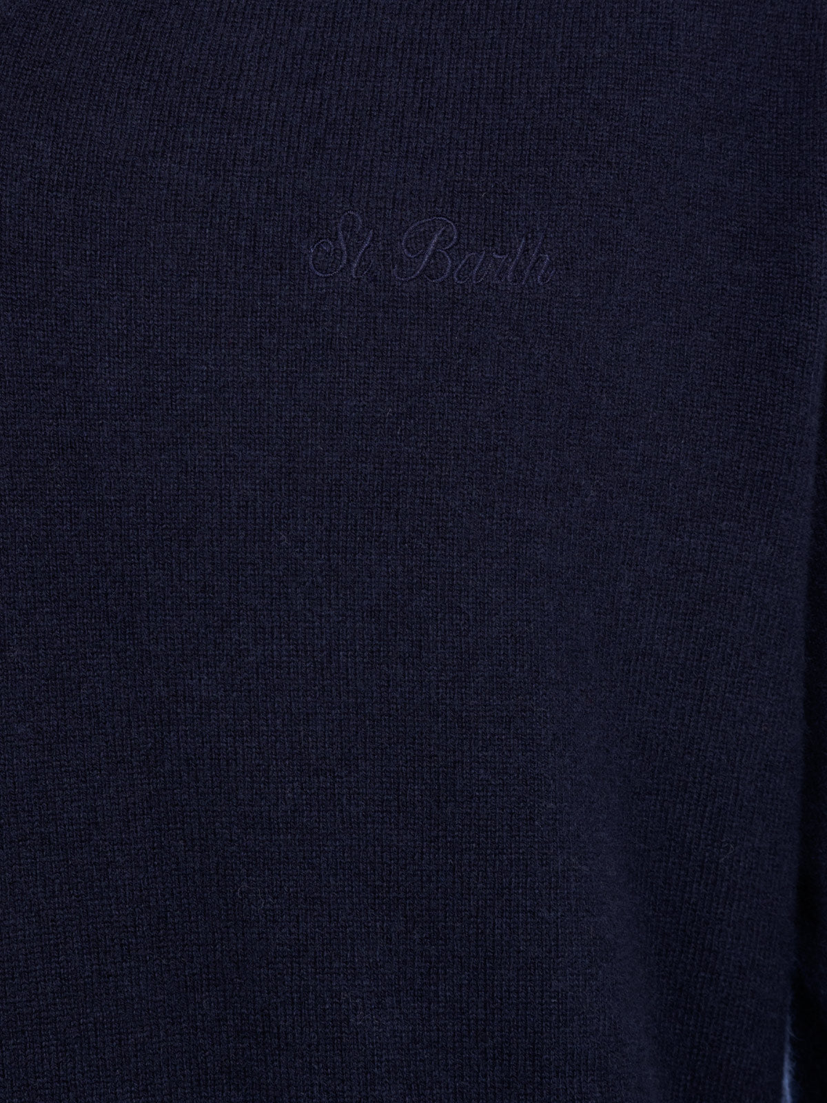 Maglione con scollo a V Regent in MISTO CASHMERE blu navy