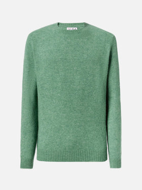 Crewneck sweater Regent in sage green STRETCH ALPACA