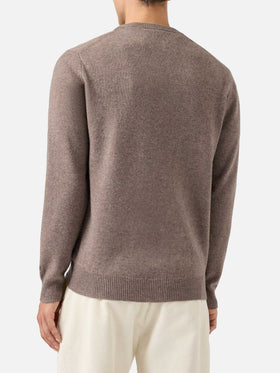 Regent 100% LAMBSWOOL sweater in nut brown