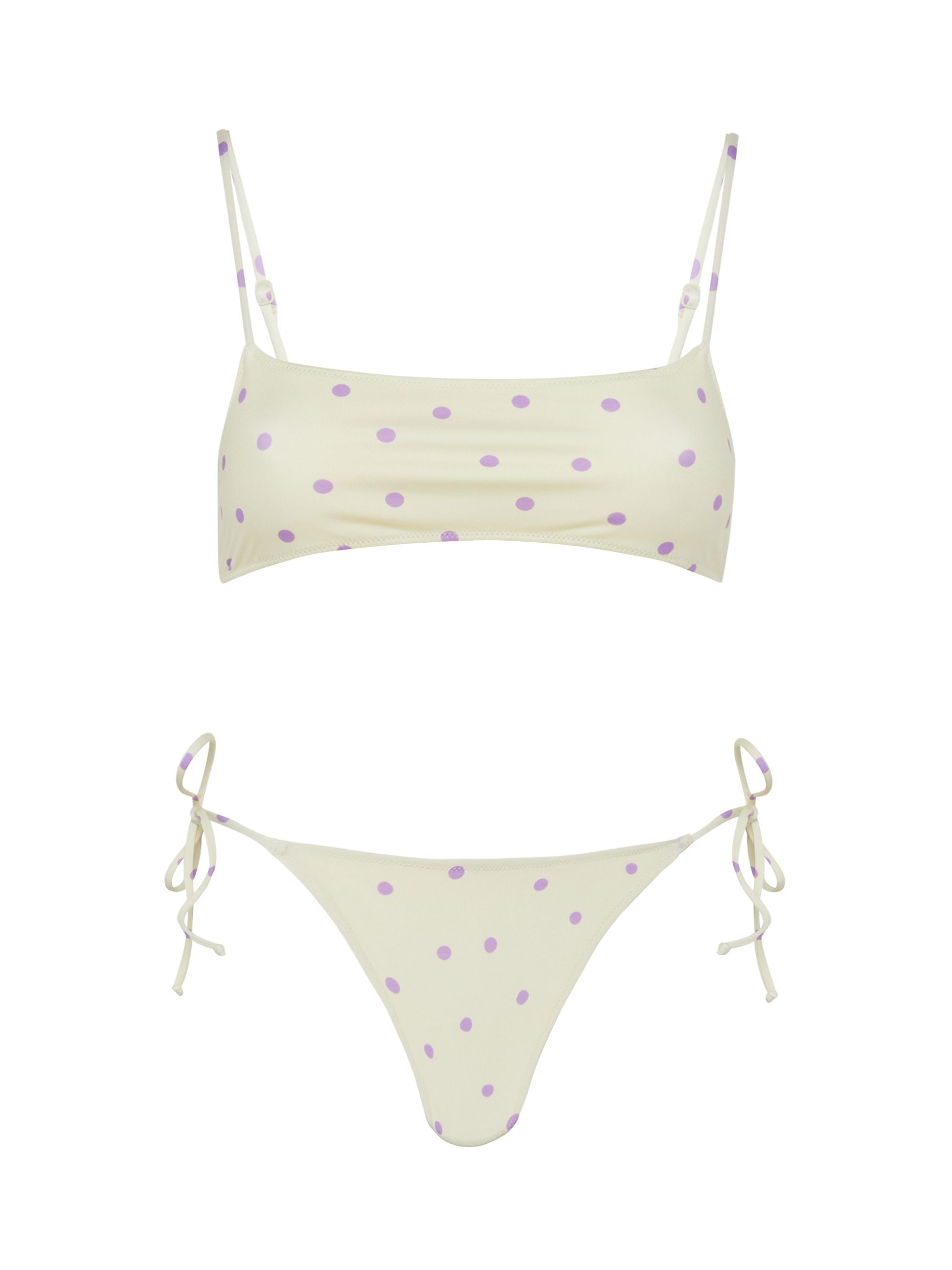 Bralette bikini Sadie Marielle with polka dots print - MC2 Saint Barth