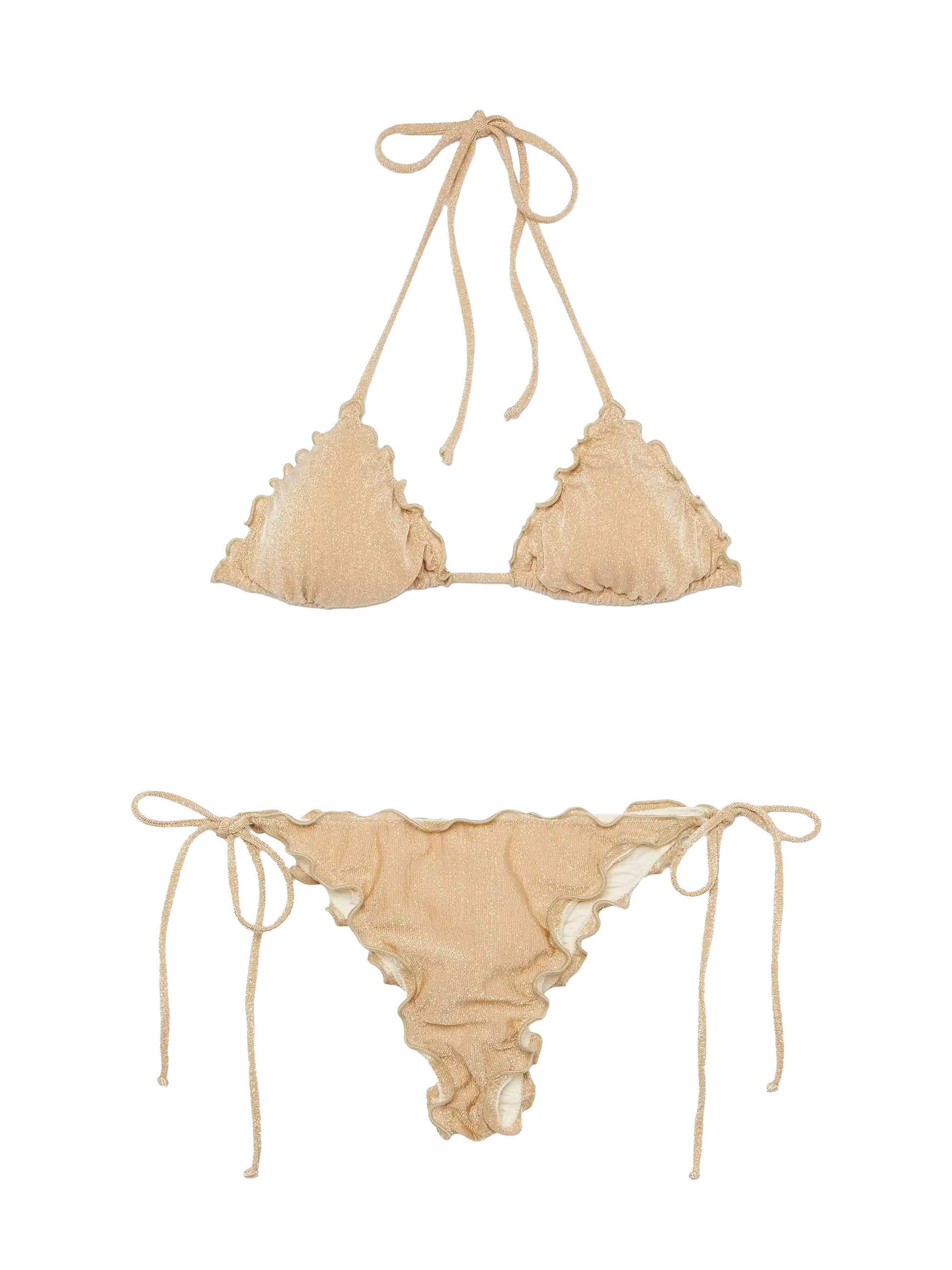 Classic triangle bikini Sagittarius Miami in gold lurex - MC2 Saint Barth