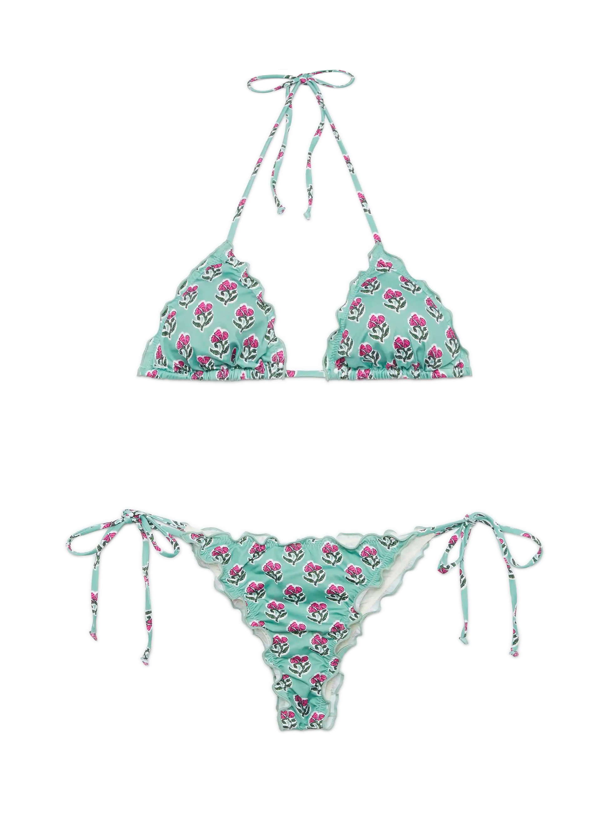 Classic triangle bikini Sagittarius Miami with floral print - MC2 Saint Barth