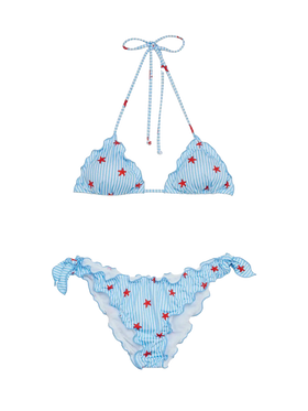 Sarius triangle classic bikini with starfish print - MC2 Saint Barth