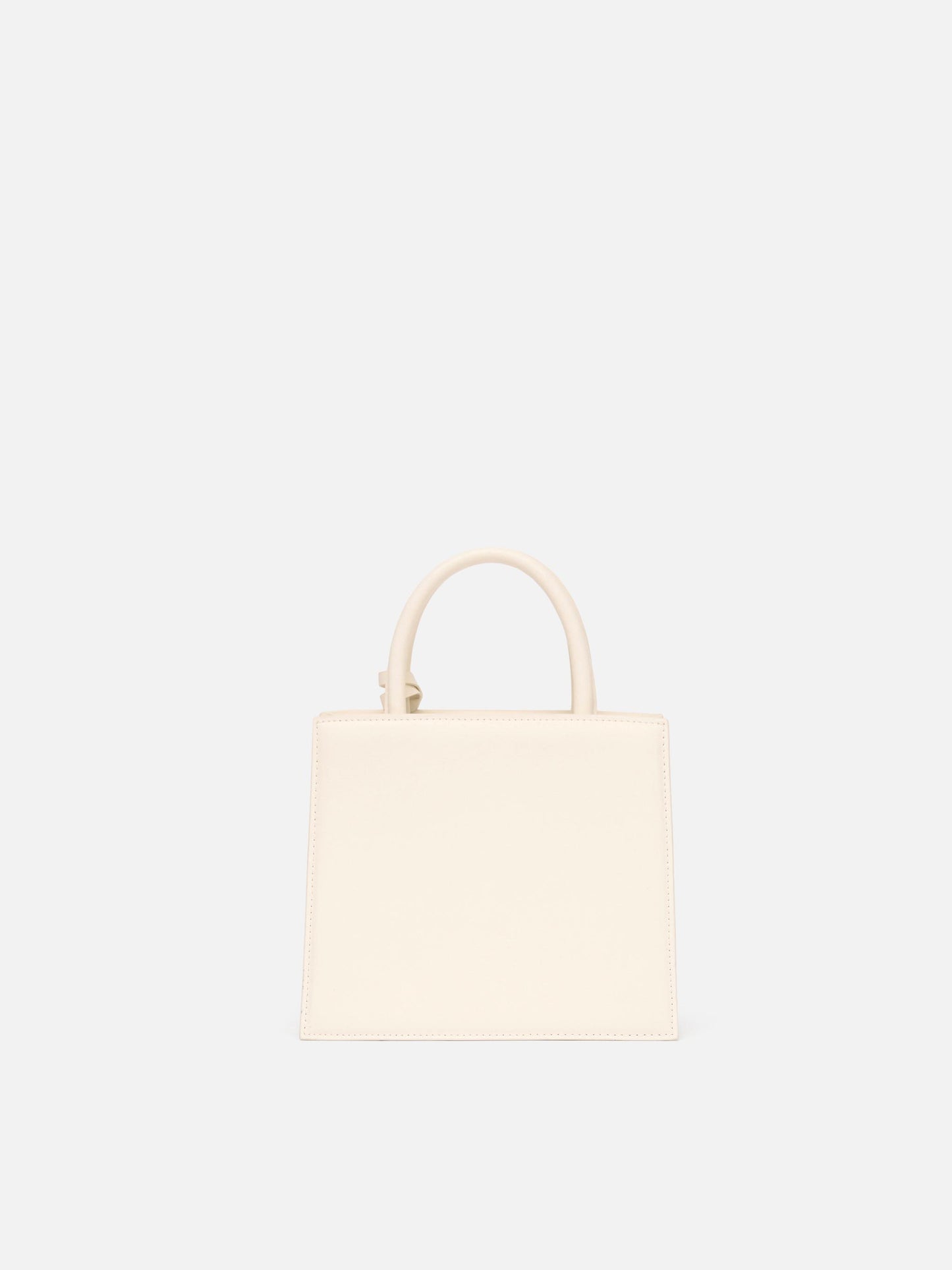 Shop Bag Mini in pelle bianco avorio