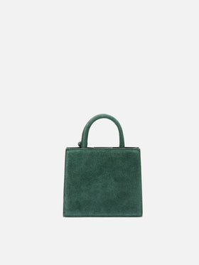 Borsa a mano Shop Bag Mini in pelle scamosciata verde