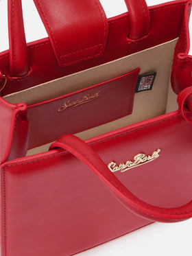 Shop Bag Mini Handbag in red leather