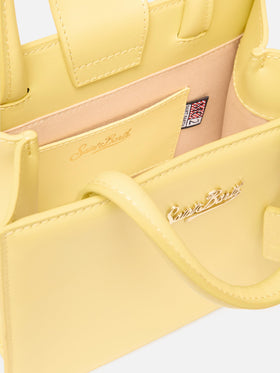 Shop Bag Mini in pelle giallo burro