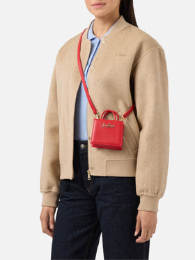 Borsa Shop Bag Micro in pelle rossa