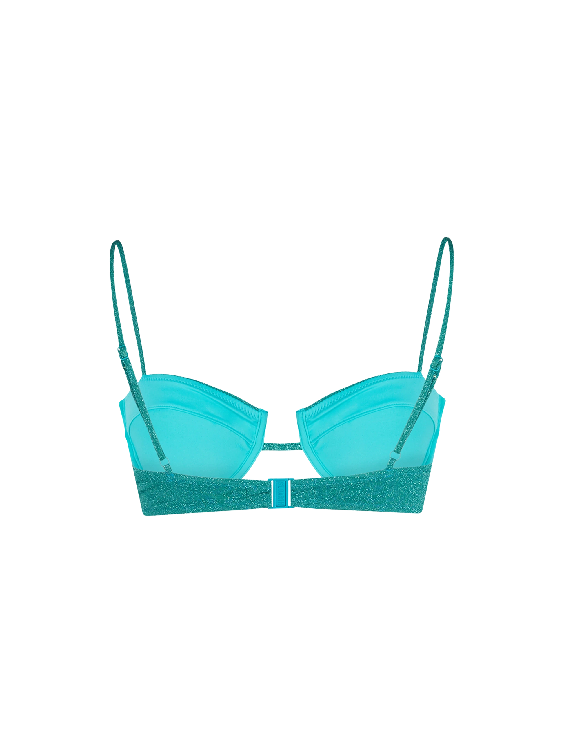 Teal lurex Salina underwired bralette top - MC2 Saint Barth