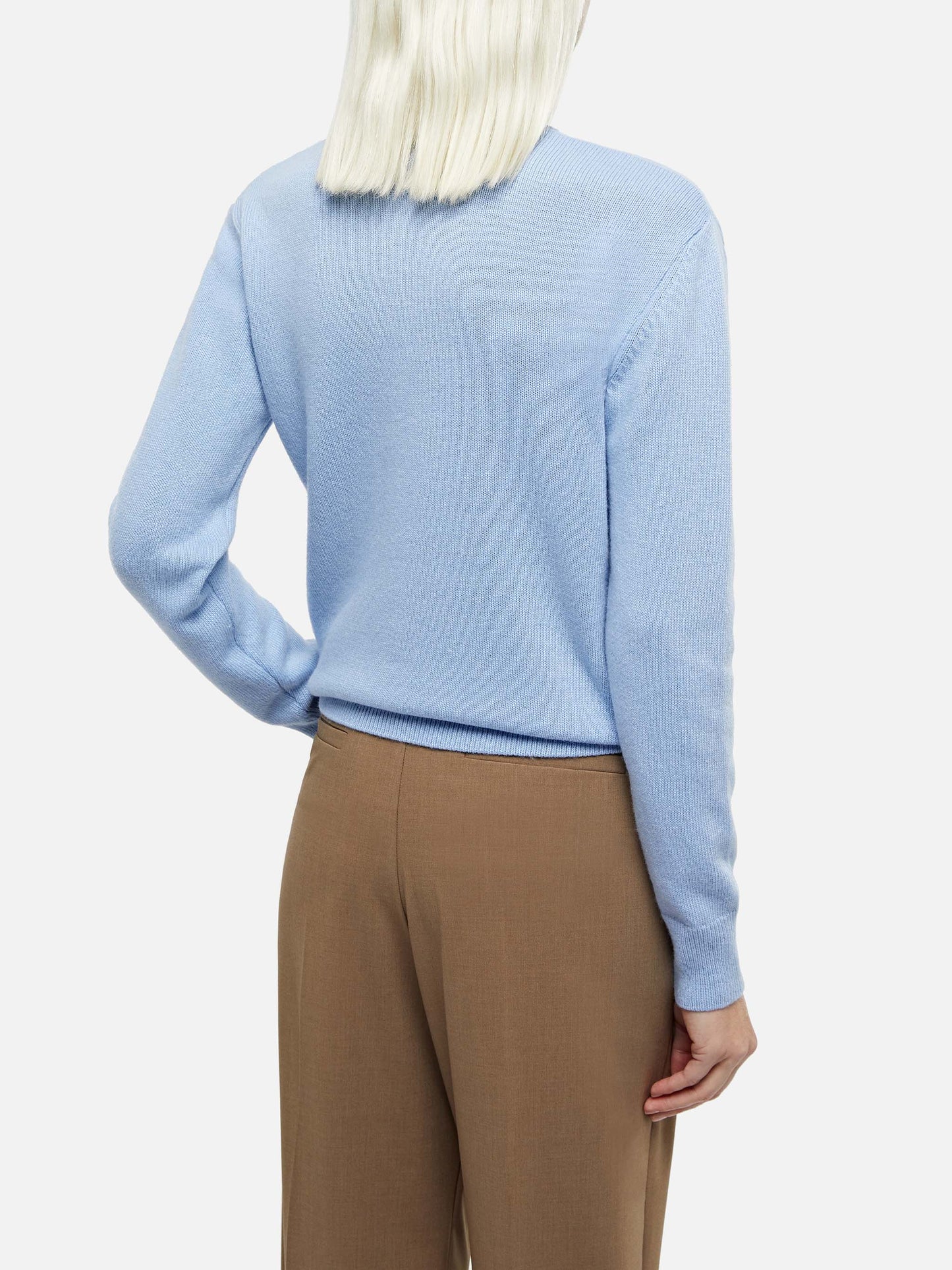 Woman light blue cashmere blend sweater Sorbonne - MC2 Saint Barth