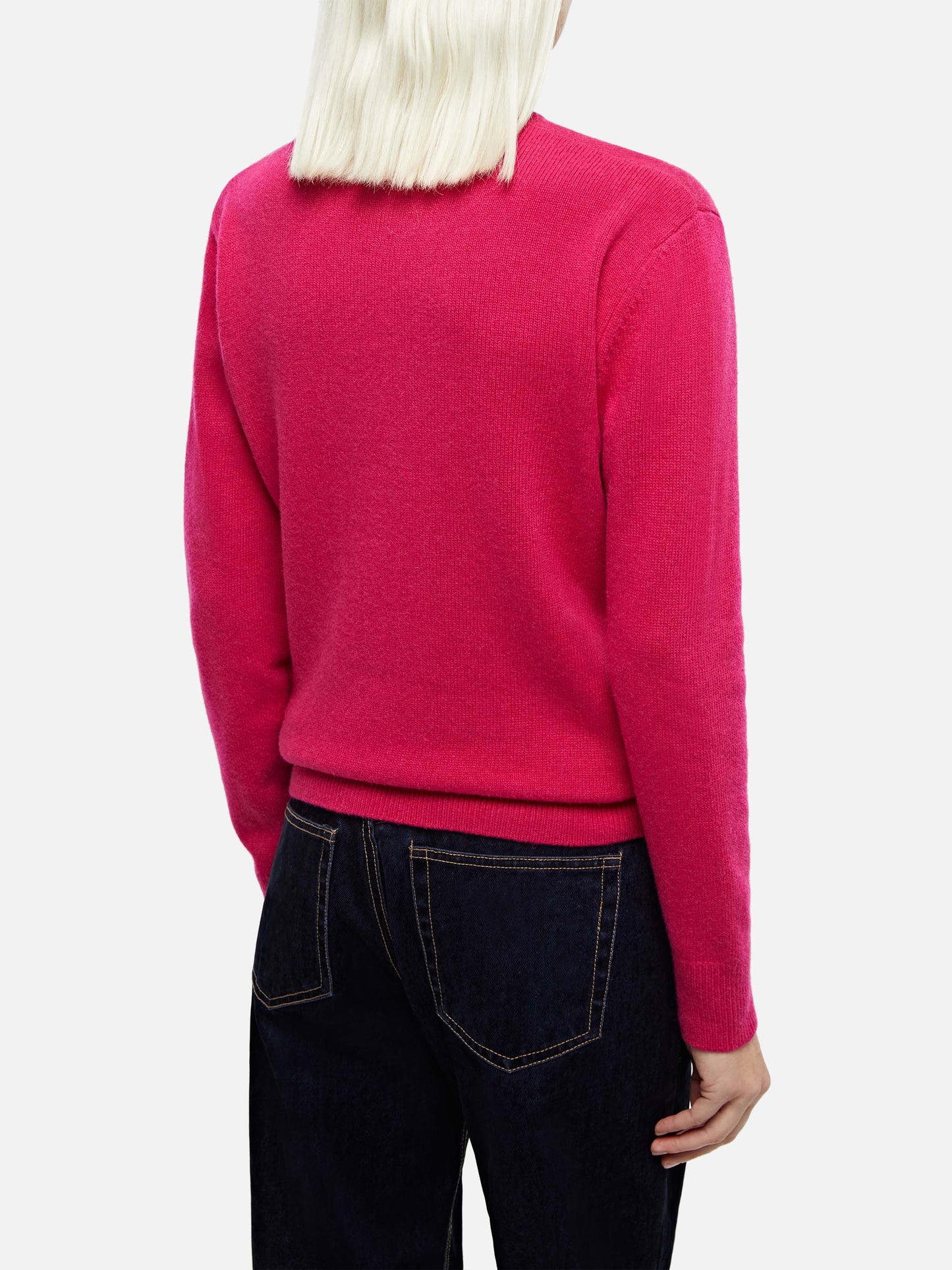 Woman cashmere blend fucsia sweater Sorbonne - MC2 Saint Barth