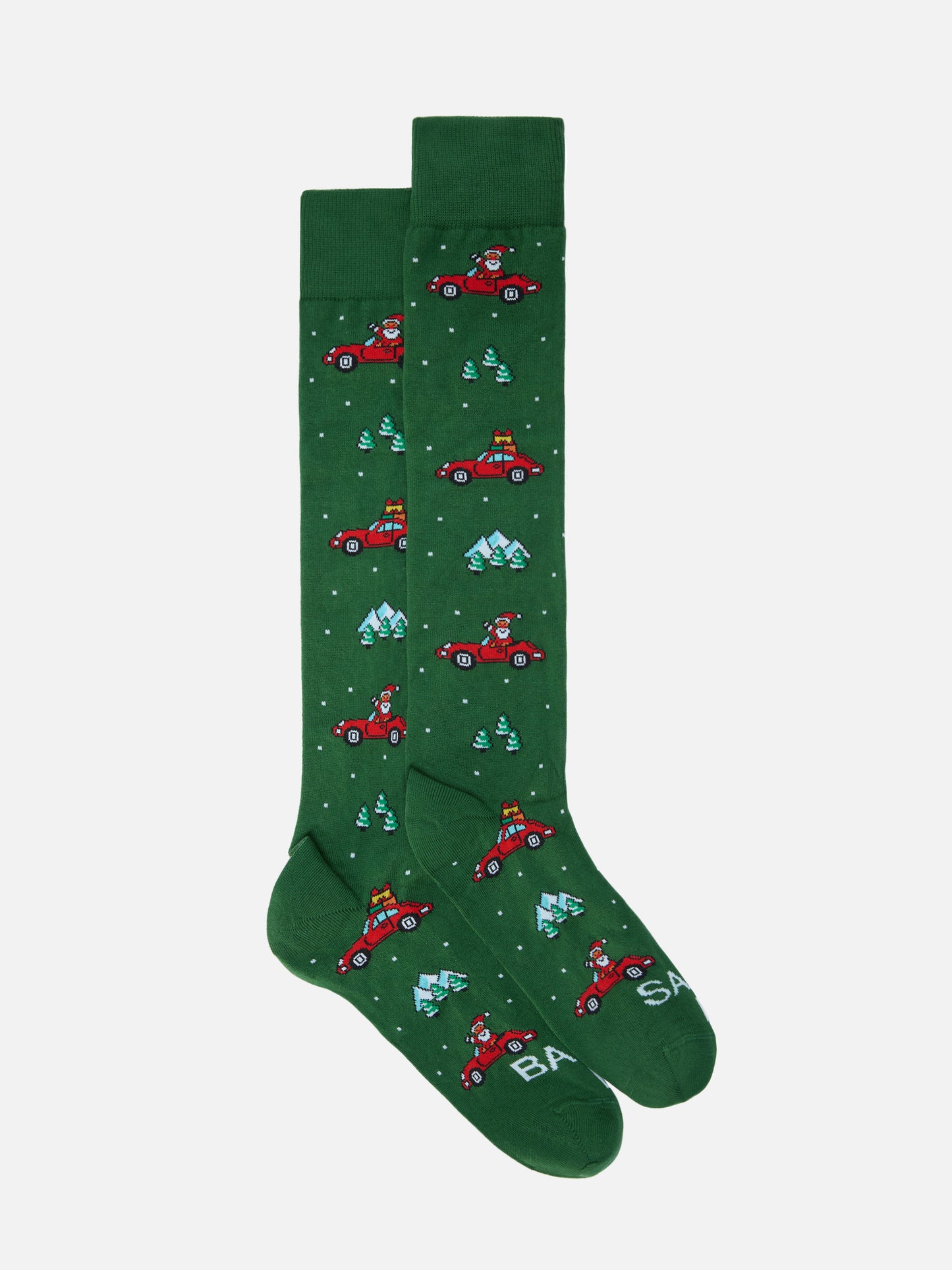 Socken aus Baumwollmischgewebe mit Weihnachtsmann-Jacquardmuster