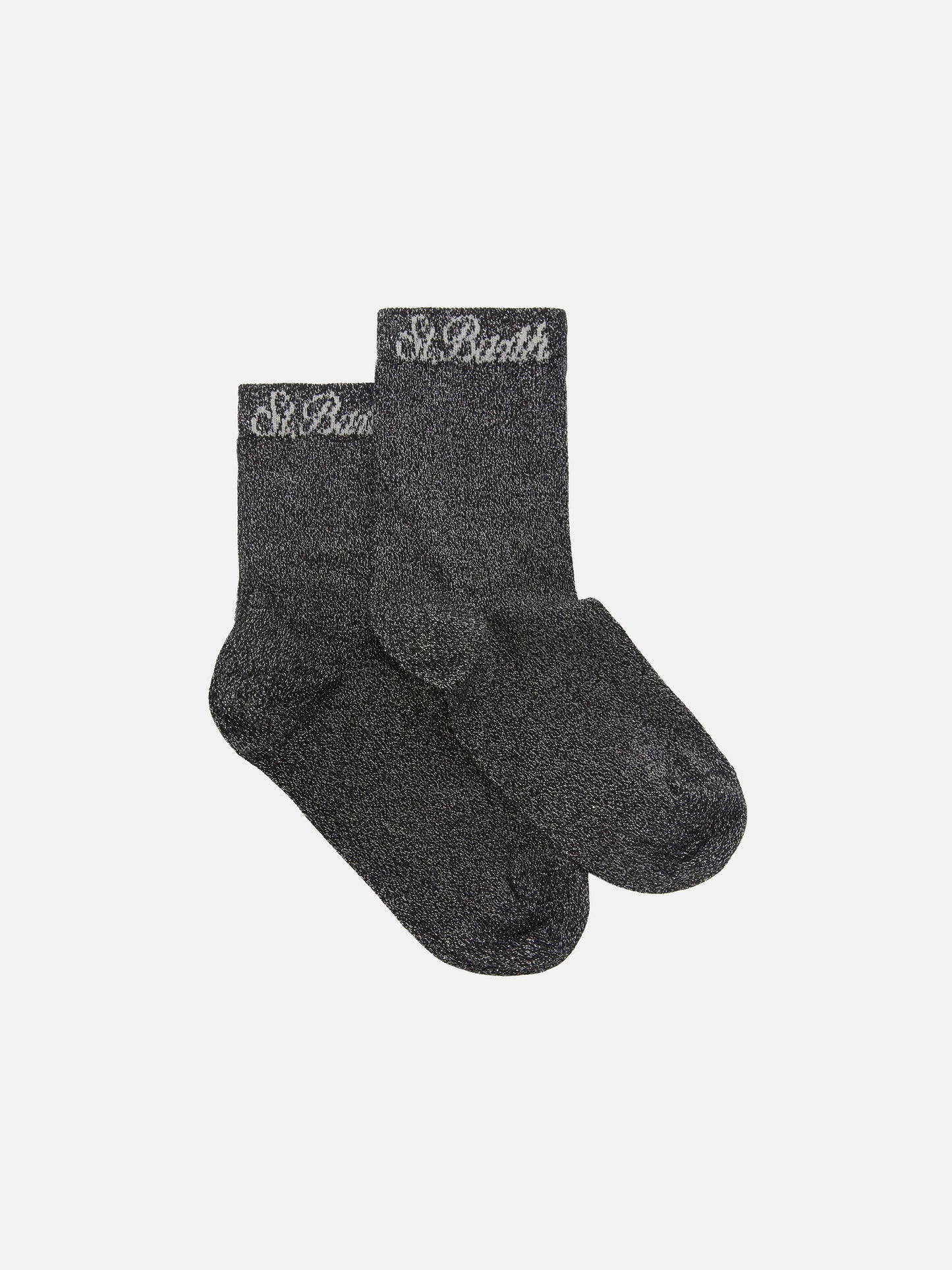 Schwarze Lurexsocken für Damen