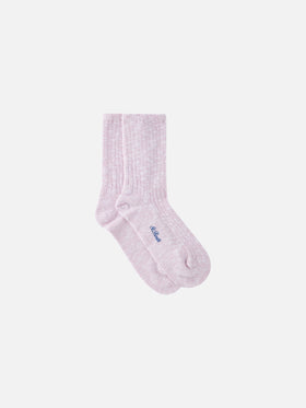 Woman pink mélange socks - MC2 Saint Barth