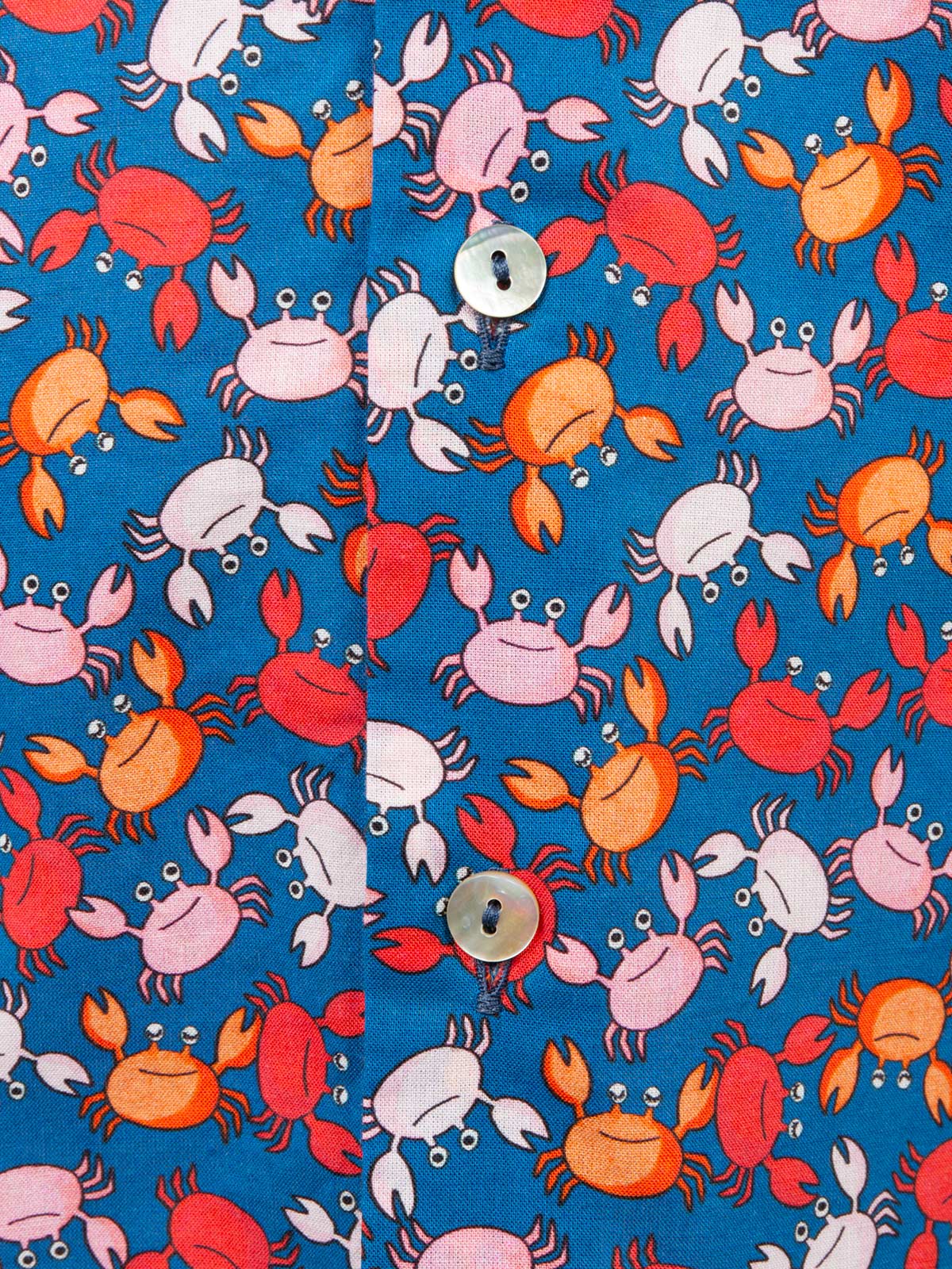 Blue Boy muslin cotton shirt Sharouk with crab print - MC2 Saint Barth