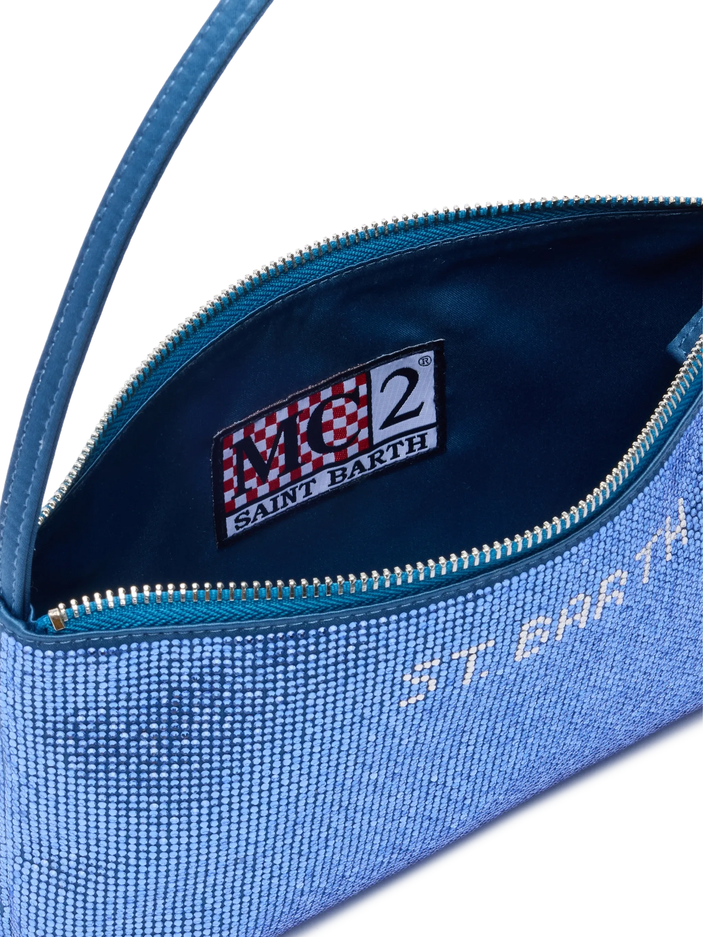 Mini bag Strassy with avio blue rhinestones - MC2 Saint Barth