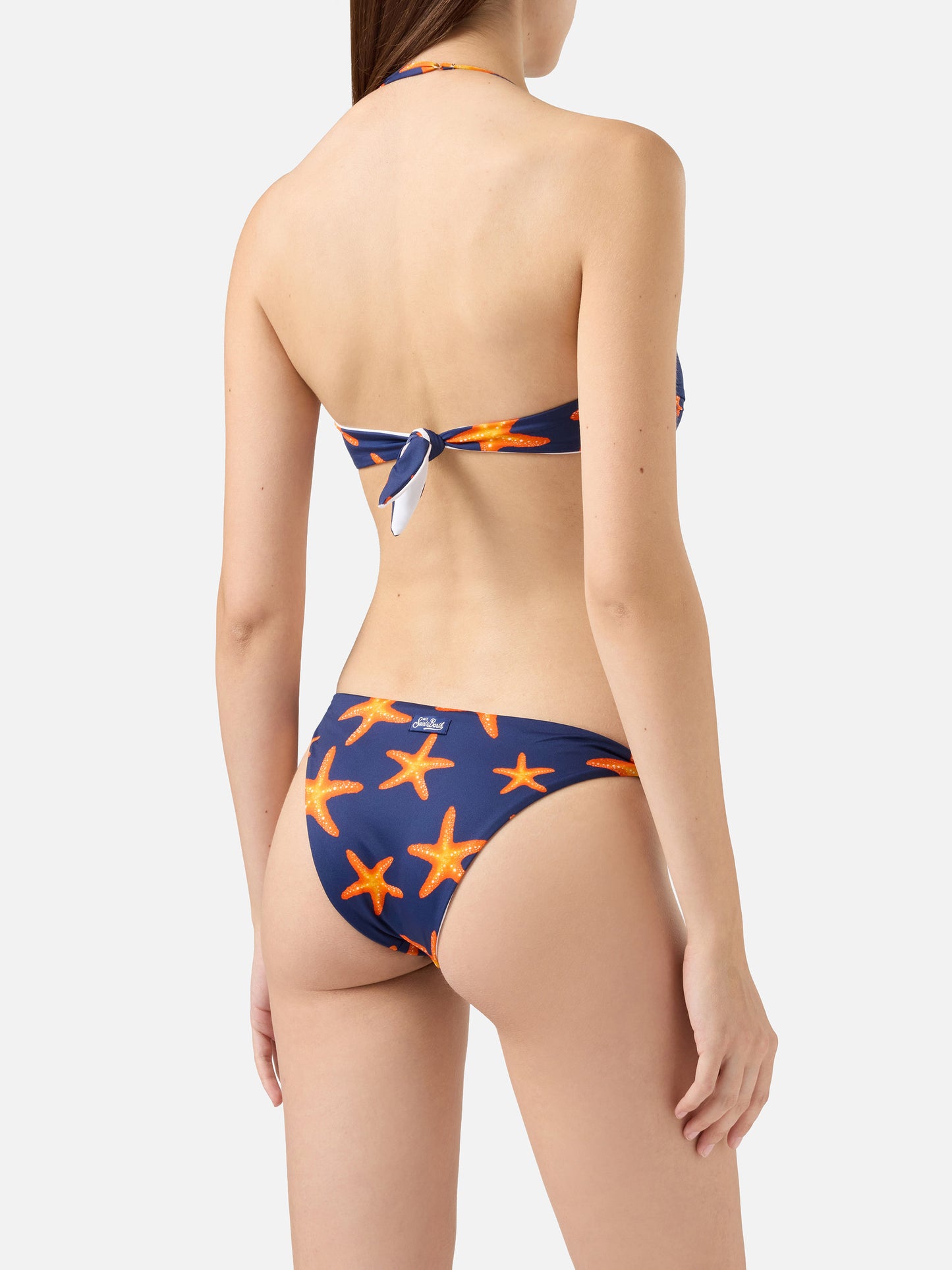 Bandeau bikini Tiarè Yali with starfish print