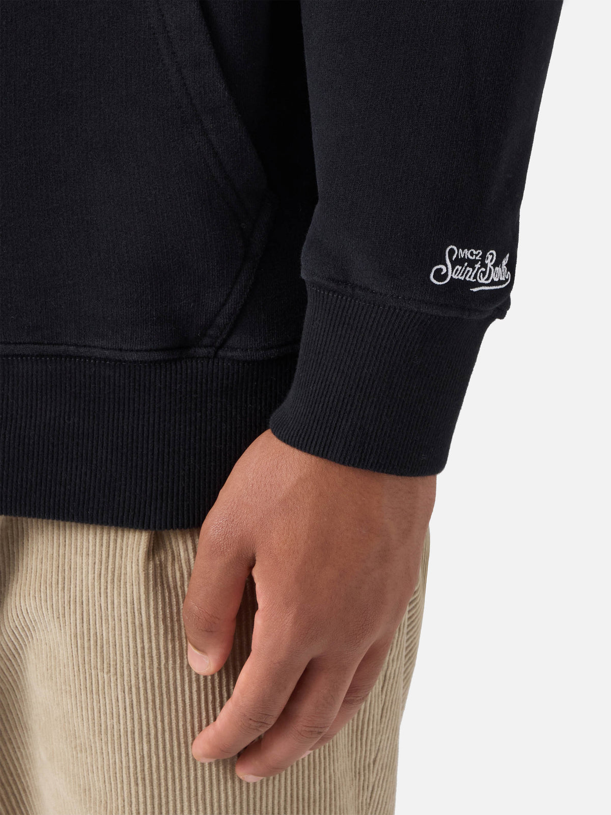 Felpa Tribeca in cotone nero con cappuccio e stampa Nepentha | NEPENTHA SPECIAL EDITION