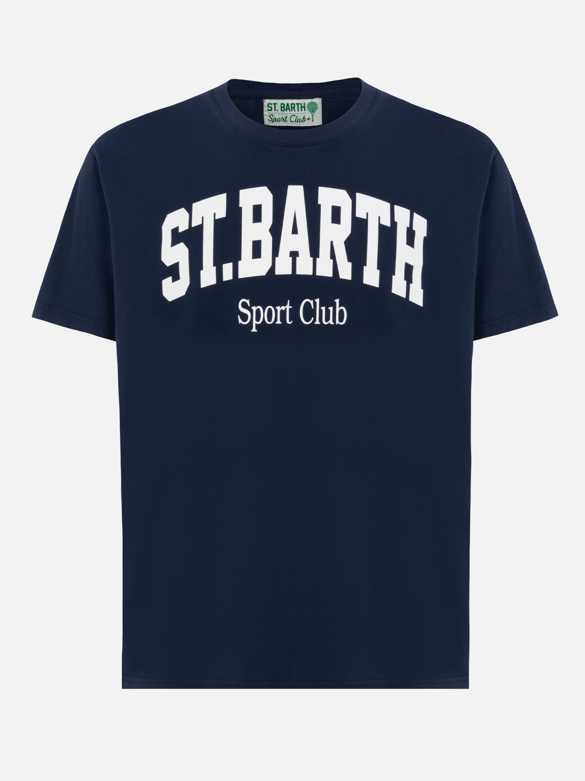 Organic cotton T-shirt with St. Barth sport club print - MC2 Saint Barth