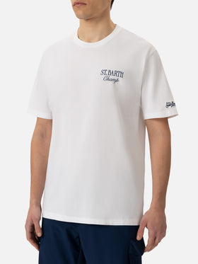Cotton T-shirt with St. Barth tennis print - MC2 Saint Barth