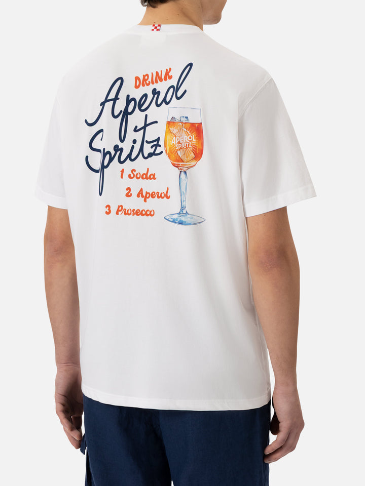 Cotton T-shirt with Aperol Spritz drink print | APEROL SPECIAL EDITION - MC2 Saint Barth