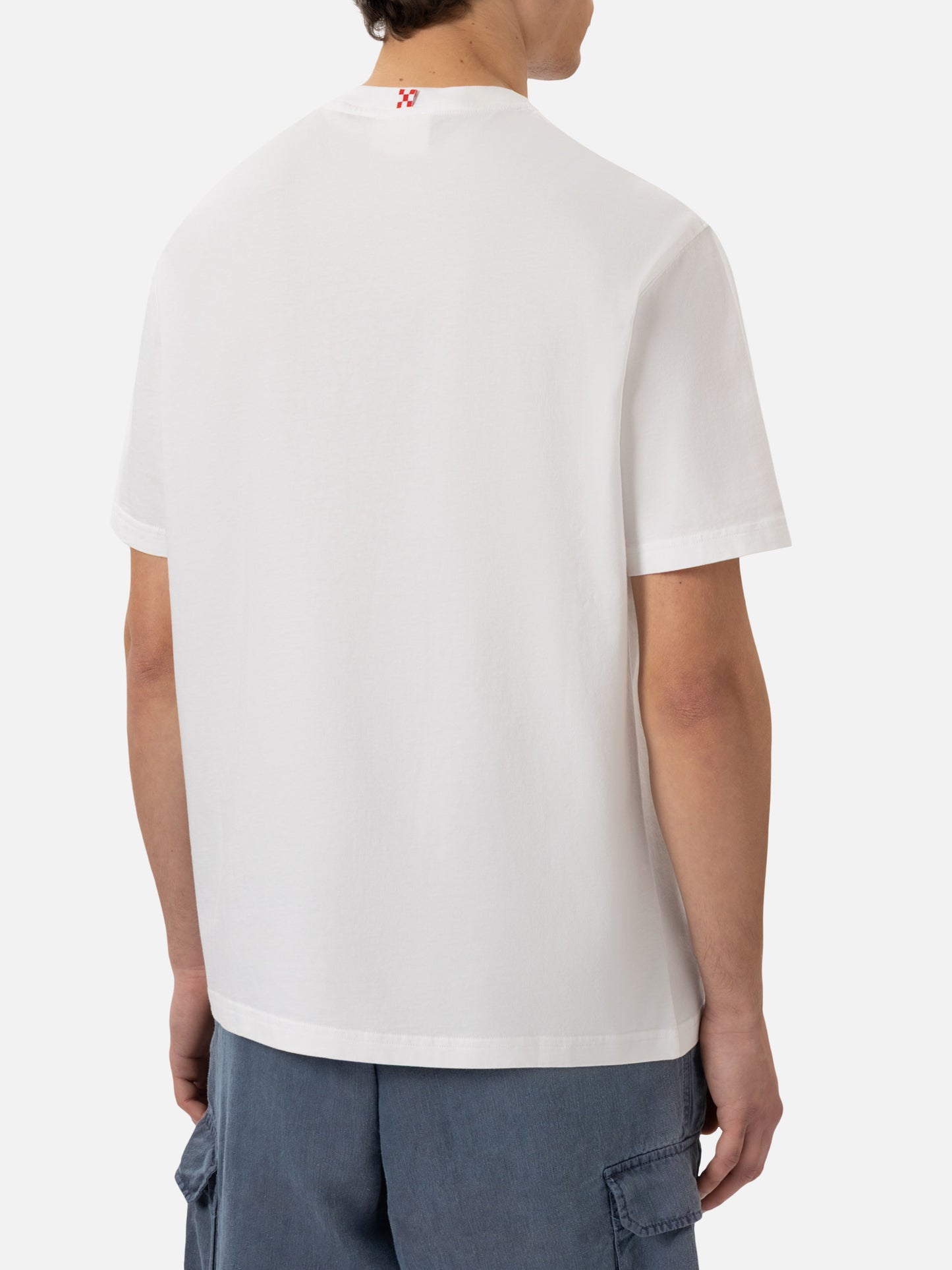 Organic cotton T-shirt with gin tonic social club embroidery - MC2 Saint Barth