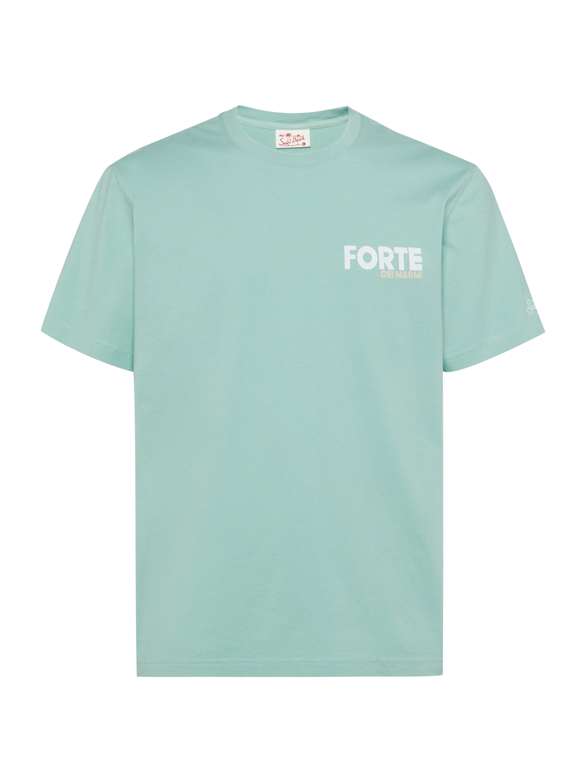 Cotton T-shirt with Forte postcard print - MC2 Saint Barth