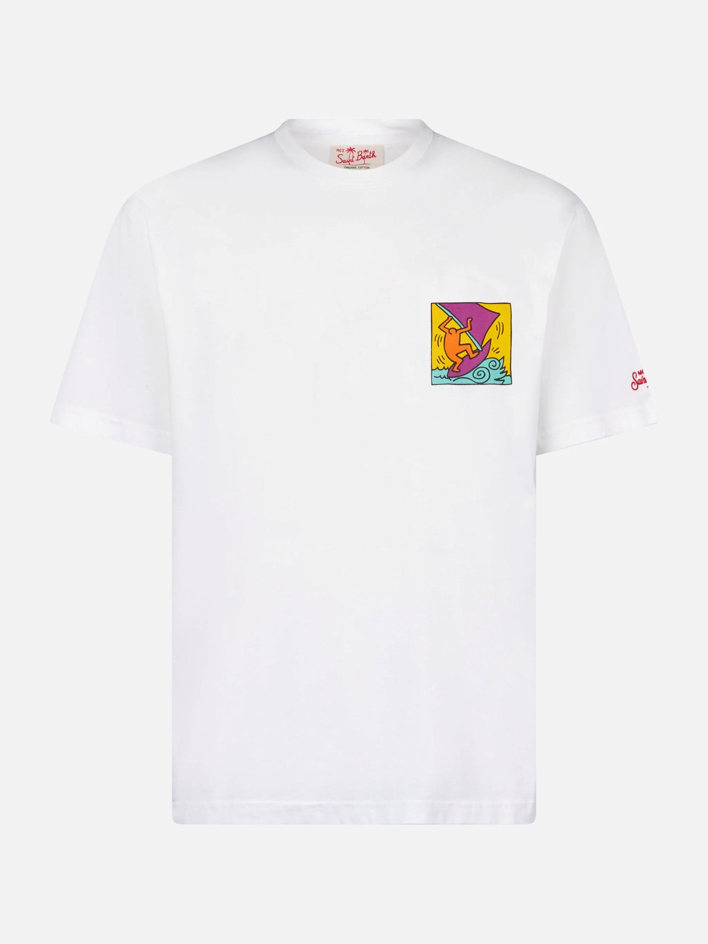 T-shirt Keith Haring con stampa fronte e retro bianco | Special Edition