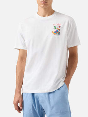 T-shirt Man in cotone con stampa zio Paperone e ricamo Fa Caldo | DISNEY® SPECIAL EDITION