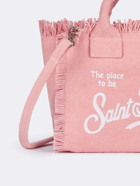 Pink cotton canvas Mini Vanity bag - MC2 Saint Barth