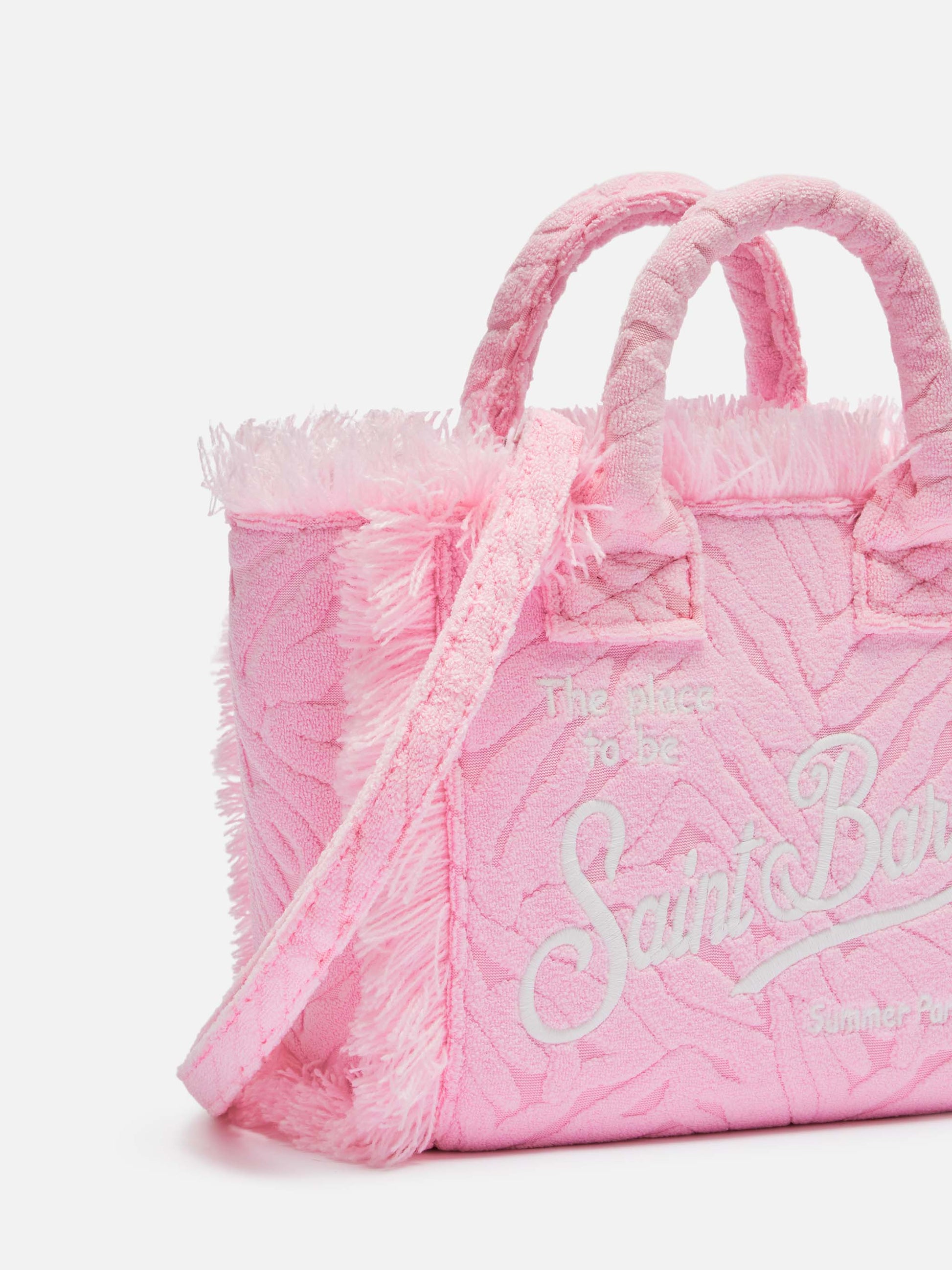 Pink zebra embossed Mini Vanity Sponge Bag - MC2 Saint Barth