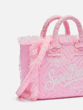 Pink zebra embossed Mini Vanity Sponge Bag - MC2 Saint Barth