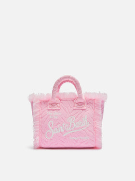 Pink zebra embossed Mini Vanity Sponge Bag