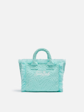 Water green zebra embossed Mini Vanity Sponge Bag - MC2 Saint Barth