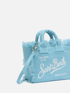 Mini Vanity light blue Linen bag - MC2 Saint Barth