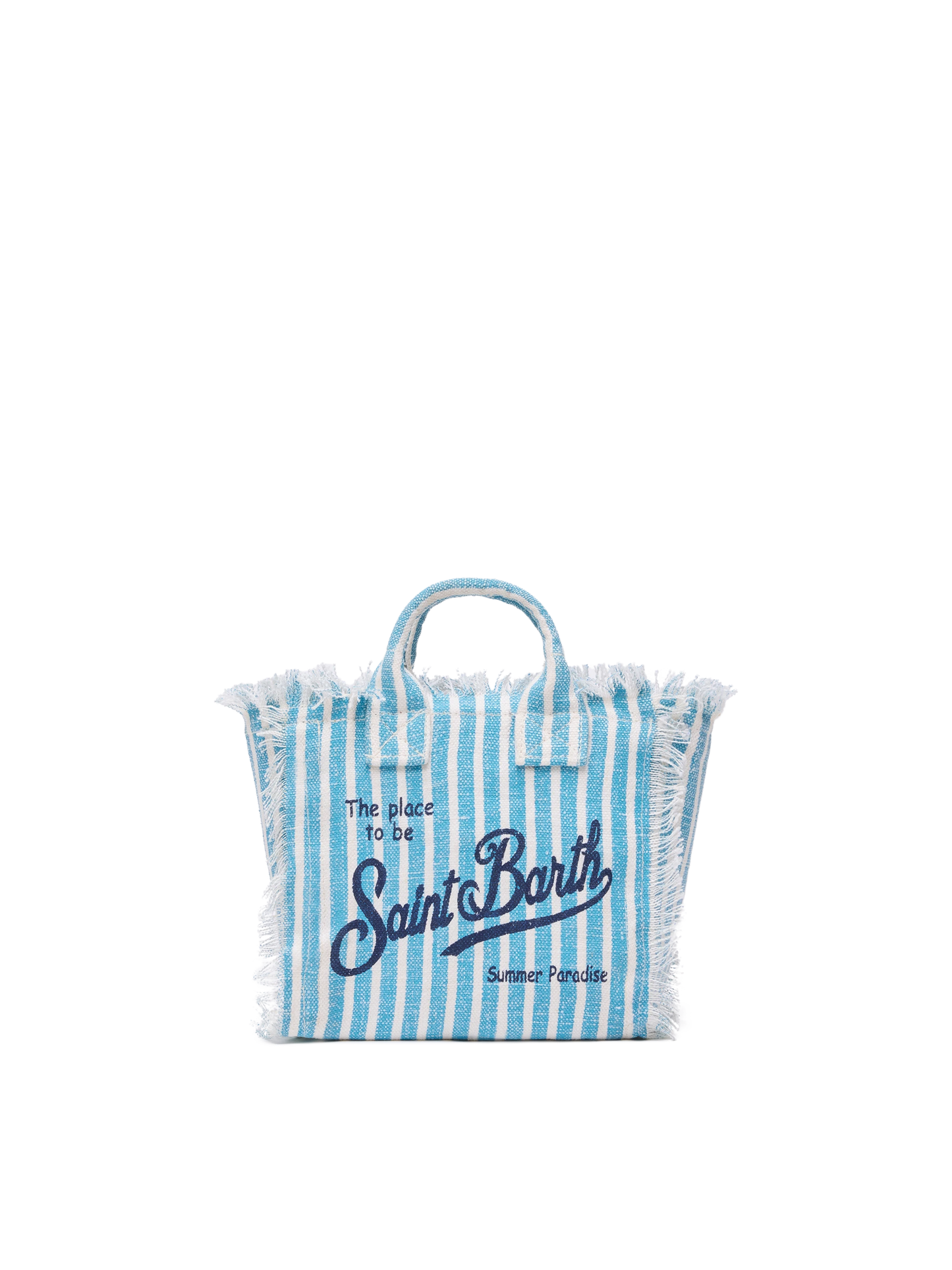 Mini Vanity Linen bag with striped print - MC2 Saint Barth