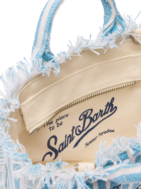 Mini Vanity Linen bag with striped print - MC2 Saint Barth