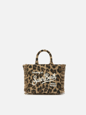 Vanity Mini Felt Handbag in leopard-print wool blend