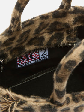 Vanity Mini Felt Handbag in leopard-print wool blend