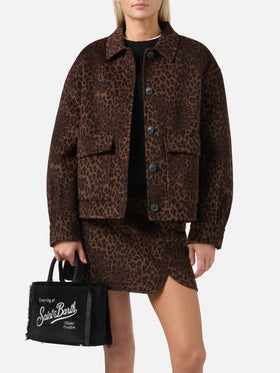 Vanity Mini Velvet Handbag in black velvet and faux suede