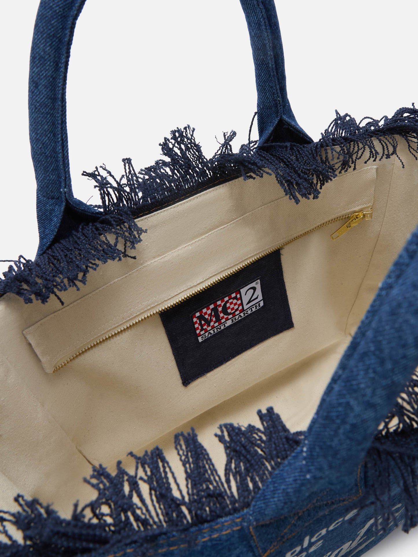 Borsa Vanity regular in denim lavaggio scuro
