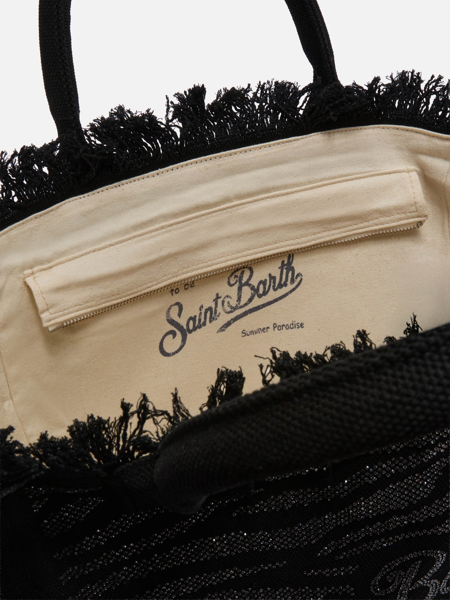 Regular Vanity canvas bag in animalier print with rhinestones