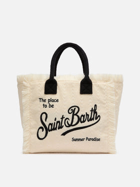 Borsa a spalla Vanity Sponge in spugna bianca in rilievo