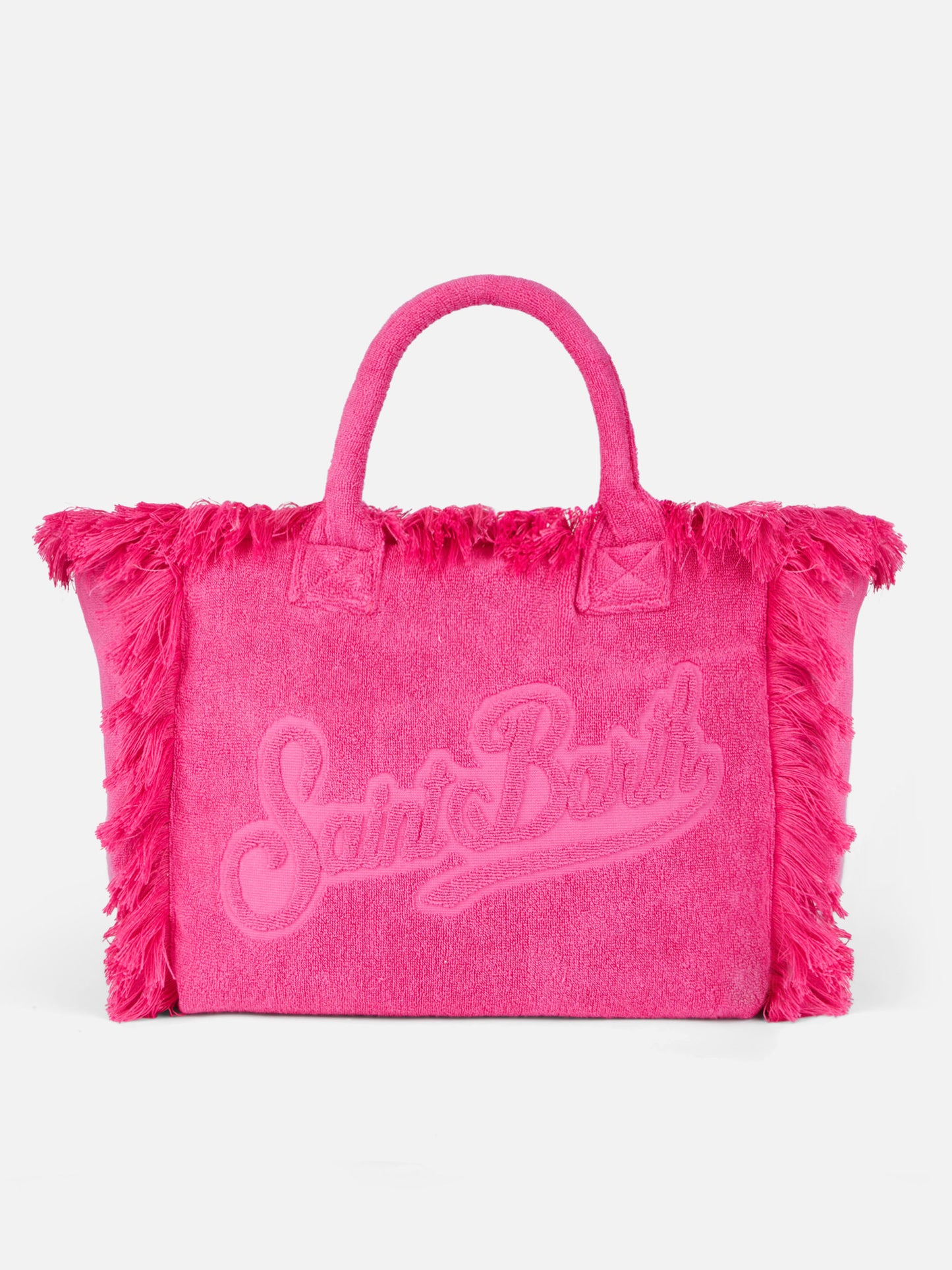 Vanity Terry fuchsia tote bag  with embossed logo