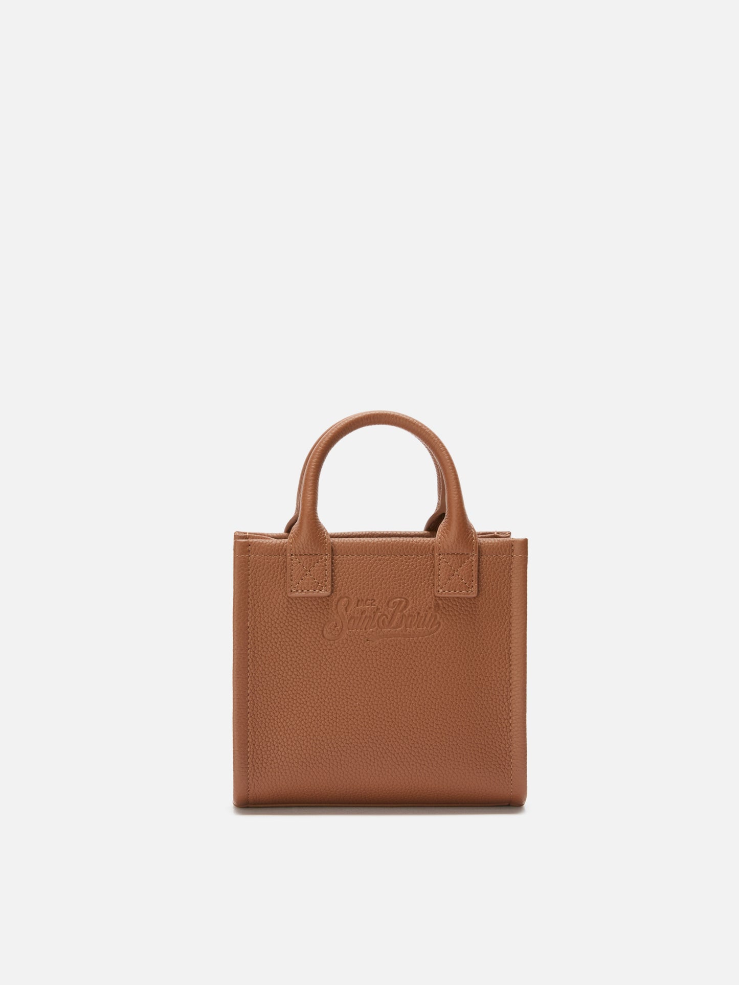 Vanity Bag Mini Shoulder Bag in camel hammered leather
