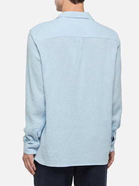 Light blue cotton gauze polo shirt Ventotene - MC2 Saint Barth