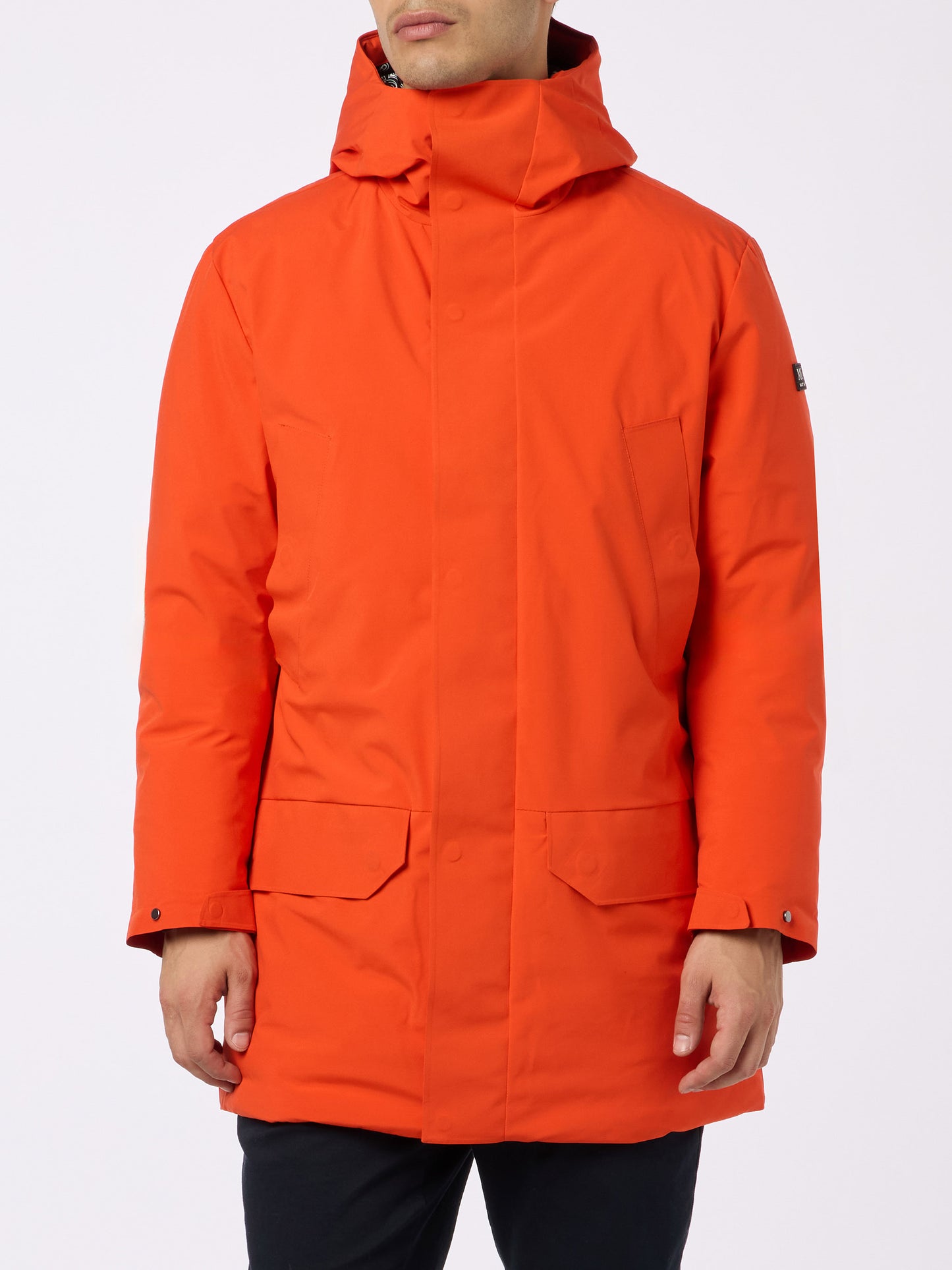 Man hooded parka jacket Voyager with bandanna lining